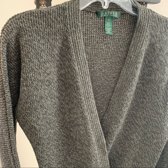 Lauren Ralph Lauren Gray Cardigan Sweater S - Picture 5 of 6